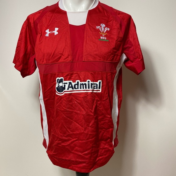 Under Armour Jersey Welsh WRU Admiral Red Braint - Picture 1 of 7